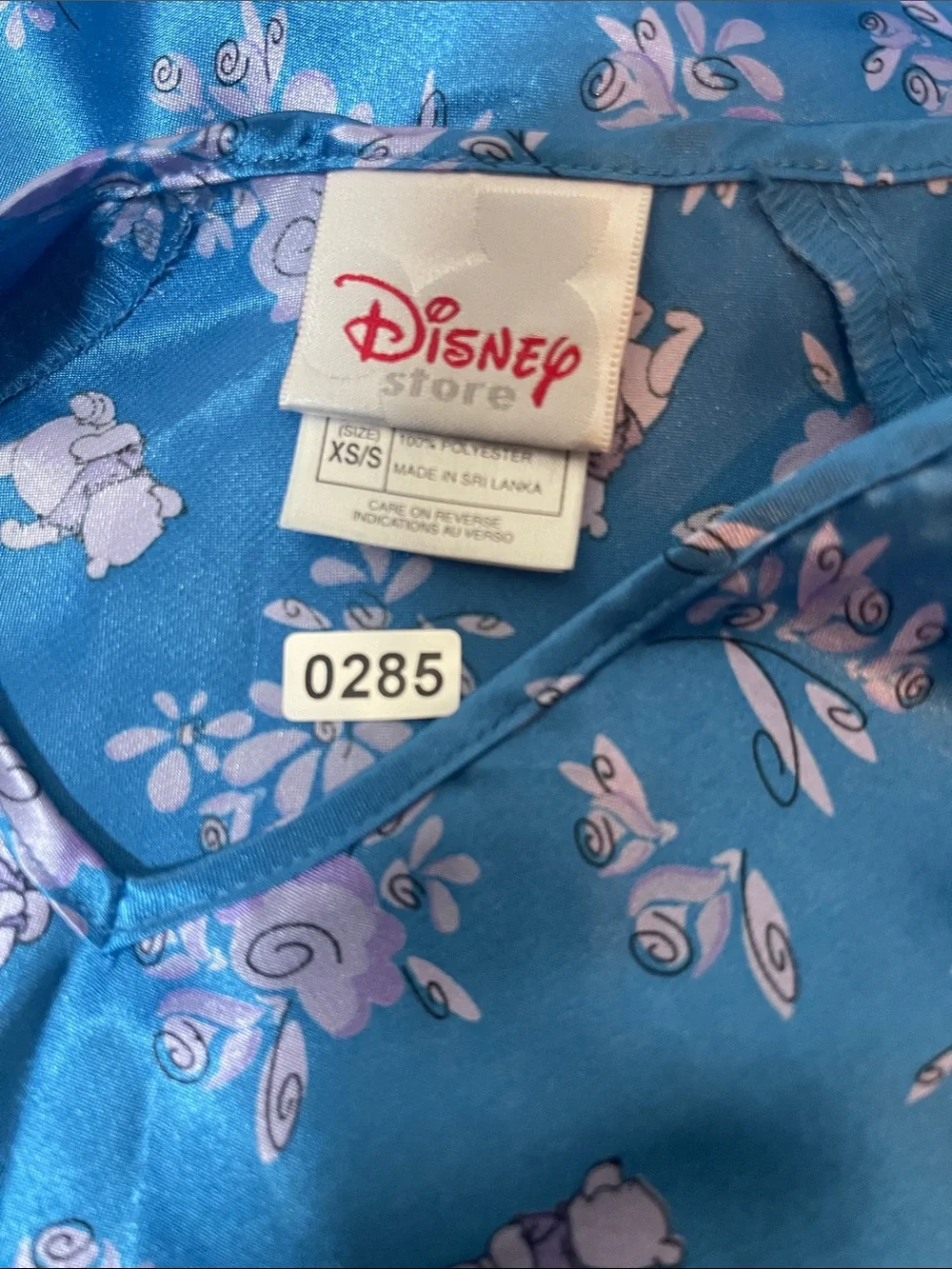Disney Blue Satin Floral Nightgown - Picture 5 of 5